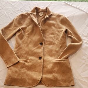 J. Crew Women's Tan Button Down Sweater